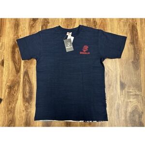 Godzilla Toho Limited T-shirt Japanese Traditional Ukiyoe Print Navy Size L NWT